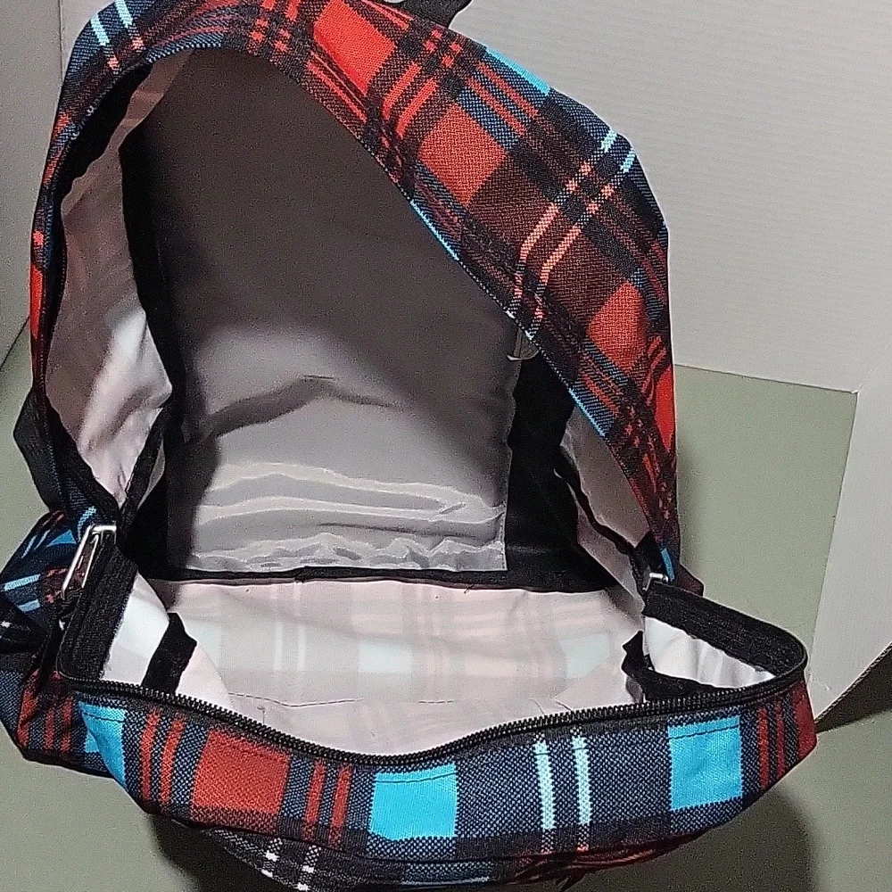 EUC  JanSport Superbreak® High Risk Red Preston Plaid Backpack - Picture 10 of 11